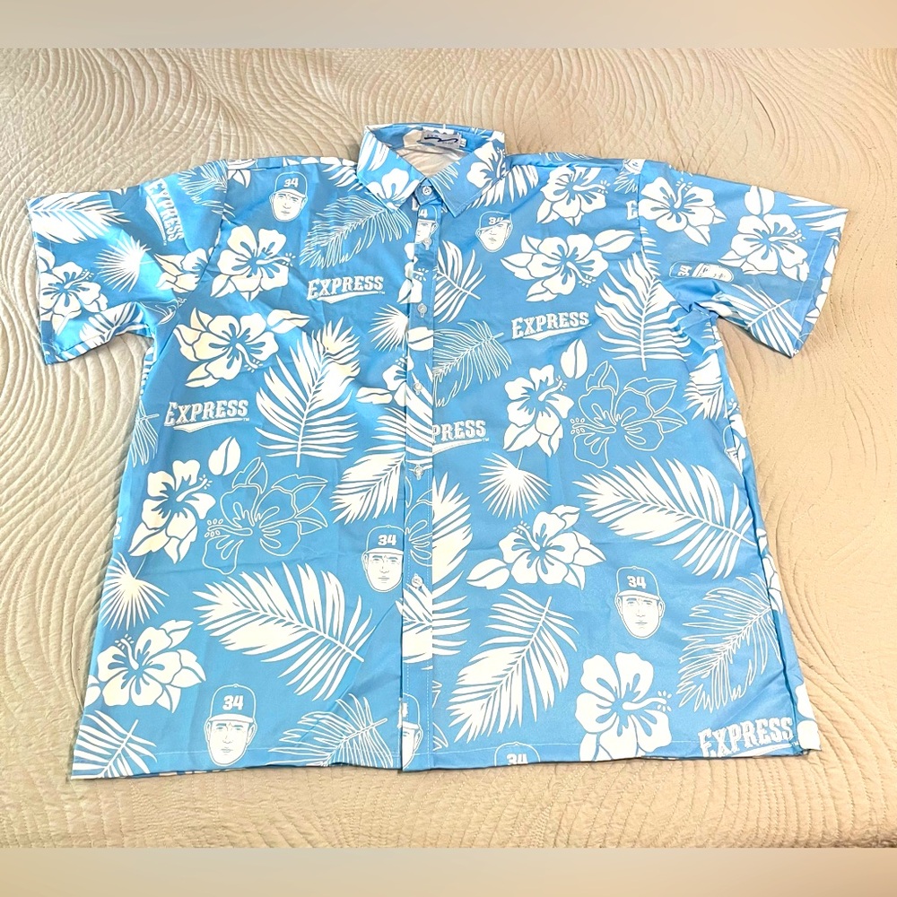 Round Rock Express Nolan Ryan Hawaiian Shirt Adult Size XL SGA Promo 6/28/25 NEW